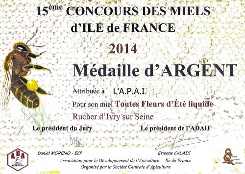 Dipl  me M  daille d Argent ao  t 2014